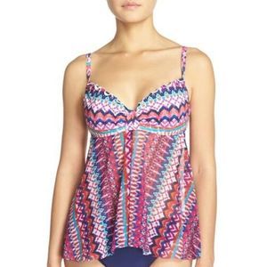 PROFILE by GOTTEX Women's Pink Tribal Polyester tankini Swimwear Top 12